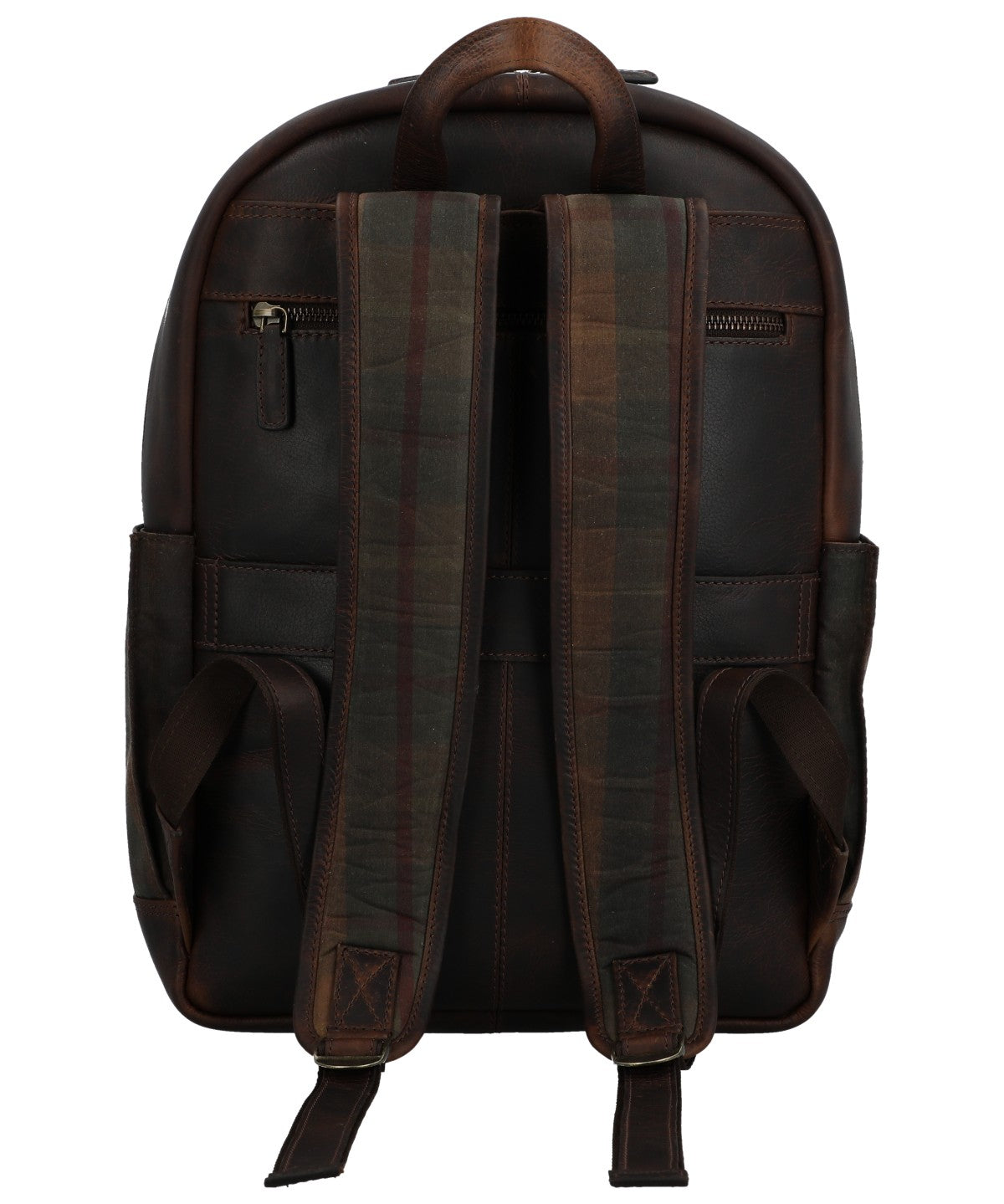 Mochila Unisex Canvas Engrasado Inglés Y Cuero Uk Cardiff Back Marrón Rockford Marrón