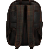 Mochila Unisex Canvas Engrasado Inglés Y Cuero Uk Cardiff Back Marrón Rockford Marrón