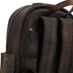 Mochila Unisex Canvas Engrasado Inglés Y Cuero Uk Cardiff Back Marrón Rockford Marrón