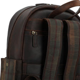 Mochila Unisex Canvas Engrasado Inglés Y Cuero Uk Cardiff Back Marrón Rockford Marrón