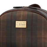 Mochila Unisex Canvas Engrasado Inglés Y Cuero Uk Cardiff Back Marrón Rockford Marrón