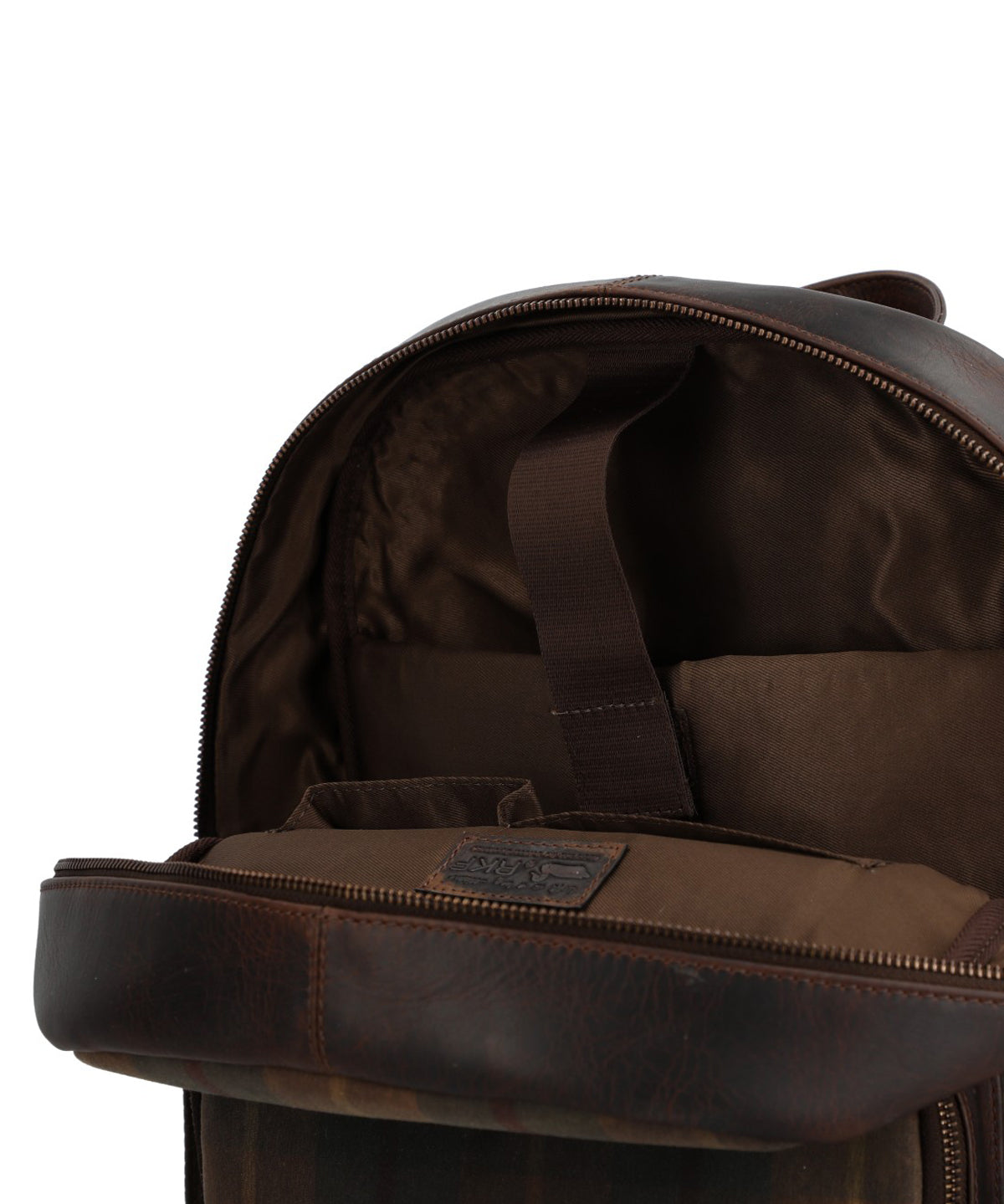 Mochila Unisex Canvas Engrasado Inglés Y Cuero Uk Cardiff Back Marrón Rockford Marrón
