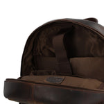 Mochila Unisex Canvas Engrasado Inglés Y Cuero Uk Cardiff Back Marrón Rockford Marrón
