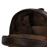 Mochila Unisex Canvas Engrasado Inglés Y Cuero Uk Cardiff Back Marrón Rockford Marrón