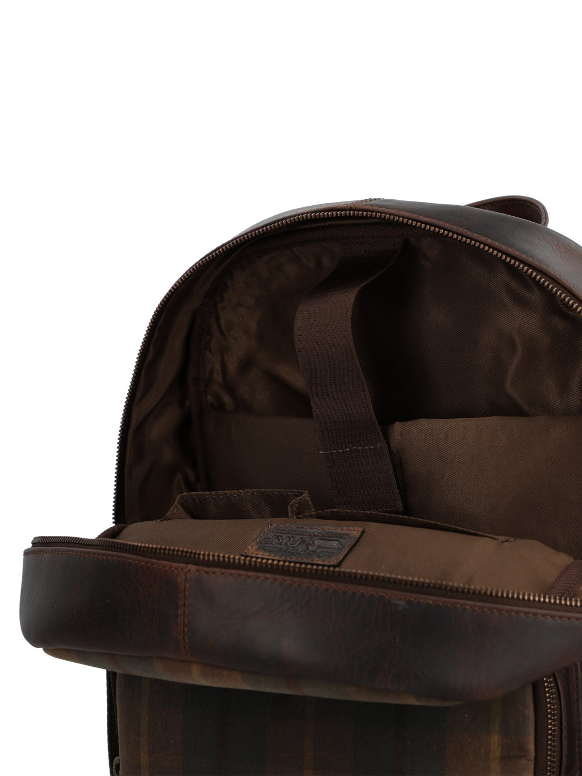 Mochila Unisex Canvas Engrasado Inglés Y Cuero Uk Cardiff Back Marrón Rockford Marrón