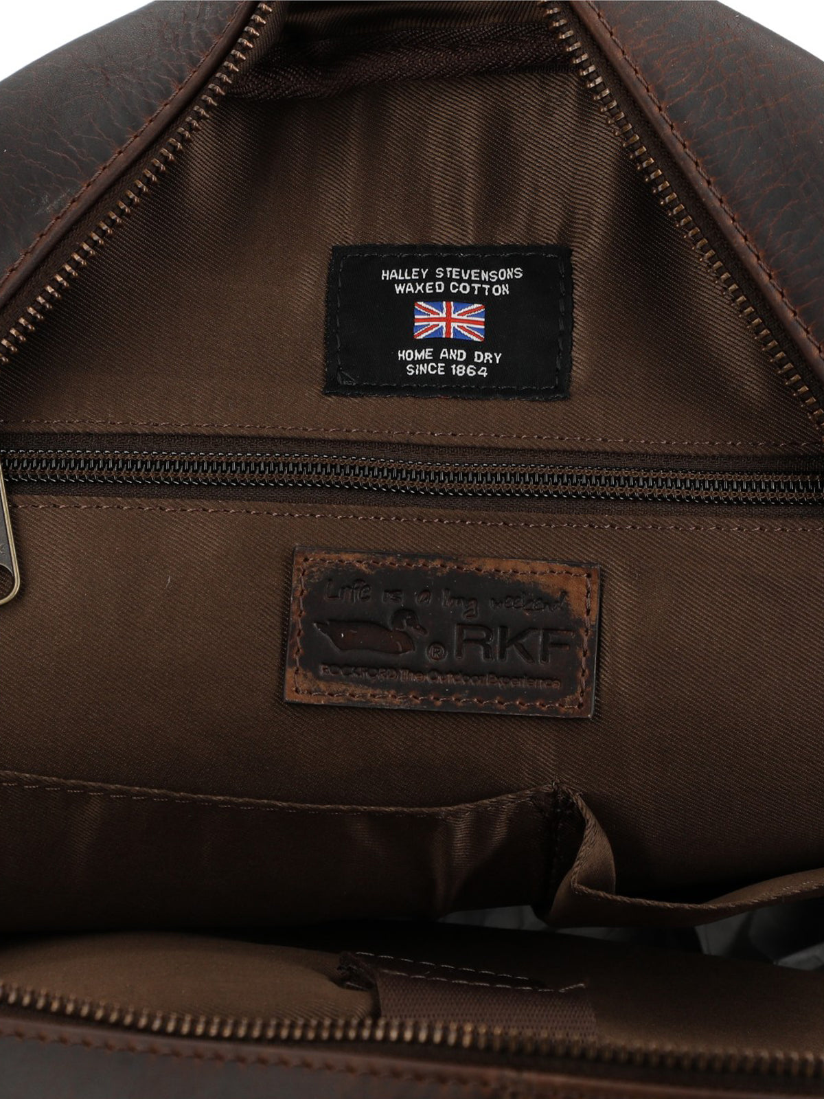 Mochila Unisex Canvas Engrasado Inglés Y Cuero Uk Cardiff Back Marrón Rockford Marrón
